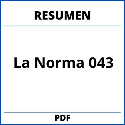 norma 043 - norma piña